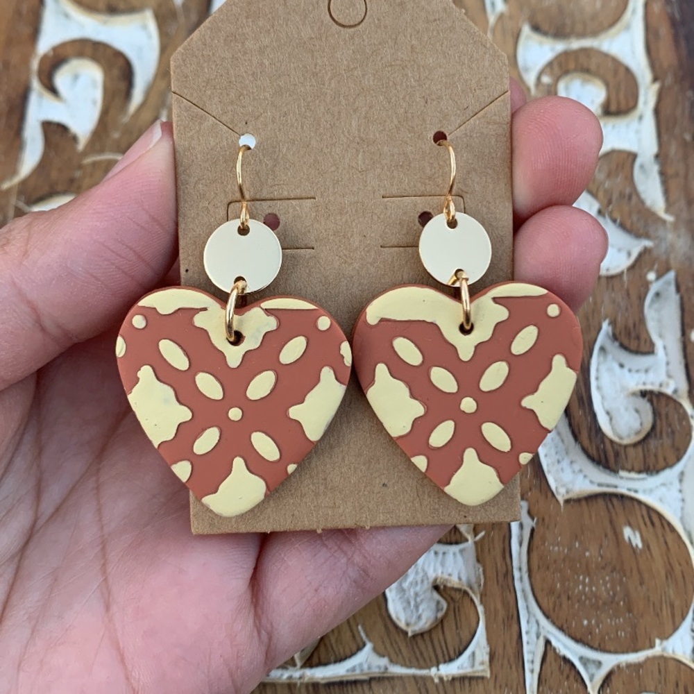 Polymer clay handcrafted earrings